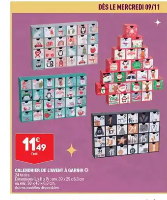 ALDI Calendrier de l'avent à garnir offre