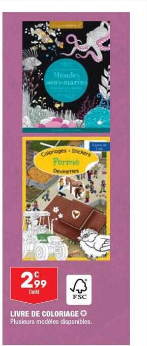 ALDI Livre de coloriage offre