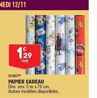 ALDI Papier cadeau disney offre