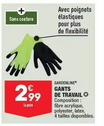 ALDI Gants de travail gardenline offre