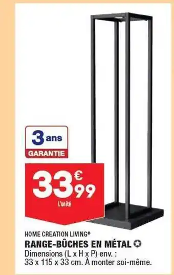 ALDI Range-bûches en métal home création living offre