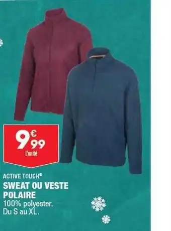 ALDI Sweat ou veste polaire active touch offre
