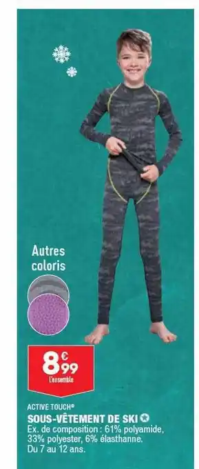 ALDI Sous-vêtement de ski active touch offre