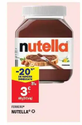 ALDI Nutella ferrero offre