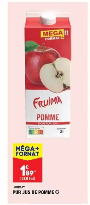 ALDI Pur jus de pomme fruima offre