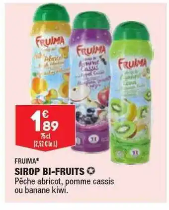 ALDI Sirop bi-fruits fruima offre