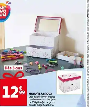 Auchan Ma boîte à bijoux one two fun offre