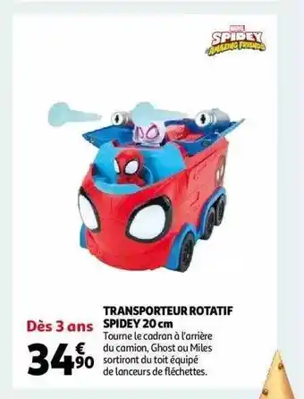 Auchan Transporteur rotatif spidey 20 cm offre