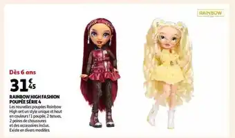 Auchan Rainbow high fashion poupée série 4 offre