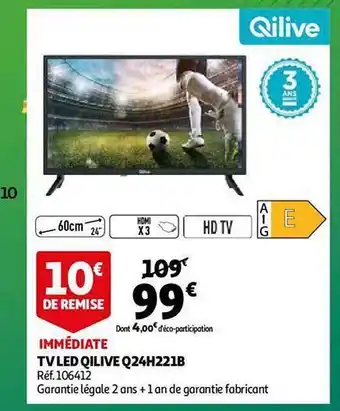 Auchan Tv led qilive q24h221b offre