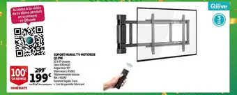 Auchan Support mural tv motorisé q1298 offre