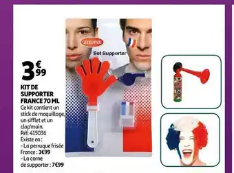 Auchan Kit de supporter france 70ml offre