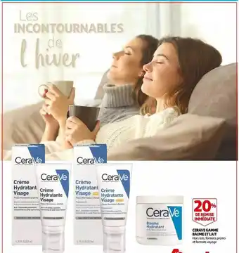 Auchan Cerave gamme baume et lait offre