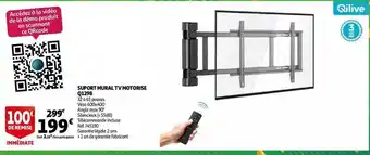 Auchan Support mural tv motorisé q1298 qilive offre