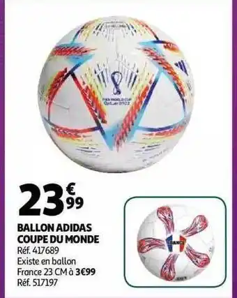 Auchan Ballon adidas coupe de monde offre