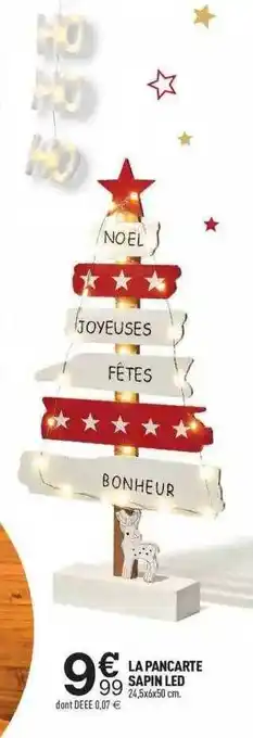 La pancarte sapin led