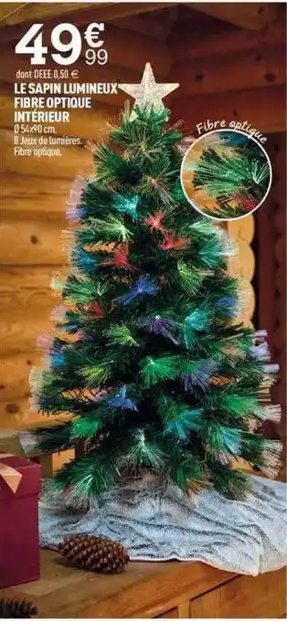Centrakor Le sapin lumineux fibre optique intérieur offre
