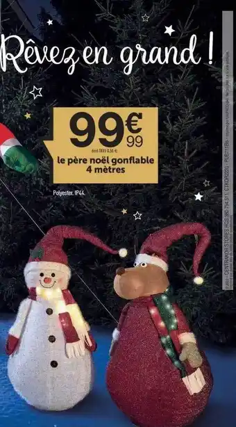 Centrakor Le père noël gonflable 4 mètres offre