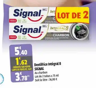 Coccinelle Express Dentifrice intégral 8 signal offre