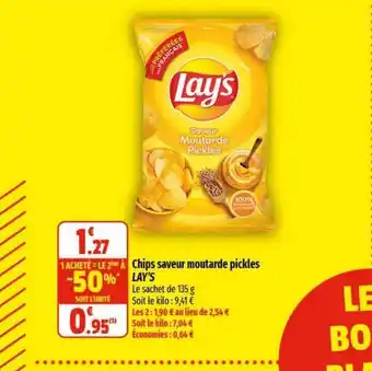 Coccinelle Express Chips saveur moutarde pickles lay's offre
