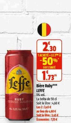 Coccinelle Express Bière ruby leffe offre