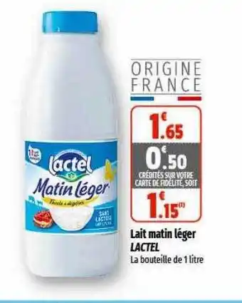 Coccinelle Express Lait matin léger lactel offre