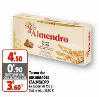 Turron dur aux amandes el almendro