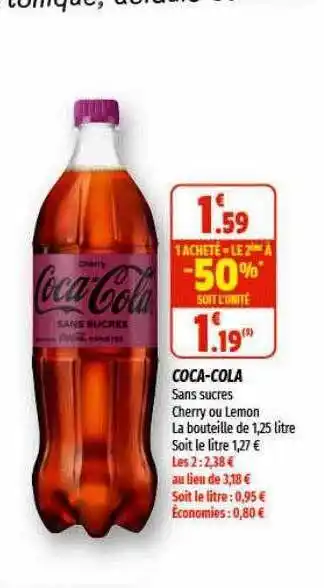 Coccinelle Supermarché Coca-cola offre