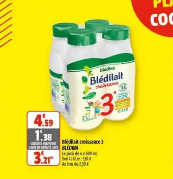 Coccinelle Supermarché Blédilait croissance 3 blédina offre