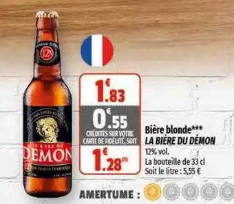 Coccinelle Supermarché Bière blonde la bière du démon offre