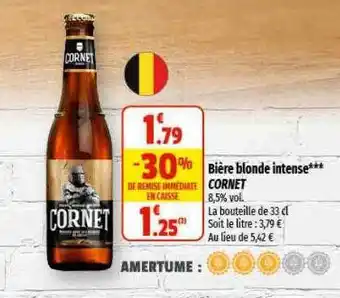 Coccinelle Supermarché Bière blonde intense cornet offre