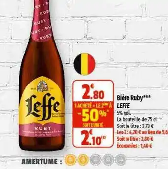 Coccinelle Supermarché Bière ruby leffe offre