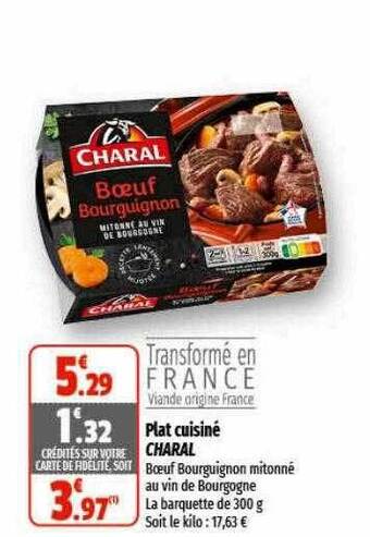 Coccinelle Supermarché Plat cuisiné charal offre