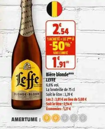 Coccimarket Bière blonde leffe offre