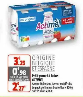 Petit yaourt à boire actimel
