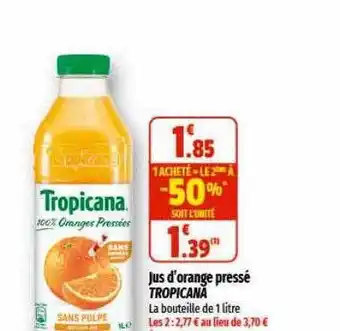 Coccimarket Jus d'orange pressé tropicana offre