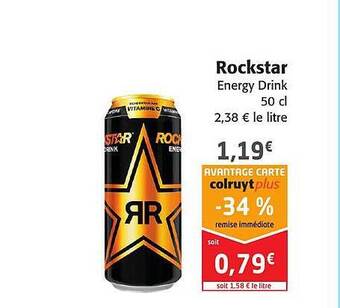 Colruyt Rockstar energy drink offre