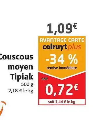 Couscous moyen tipiak