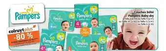 Colruyt Couches bébé pampers baby-dry offre