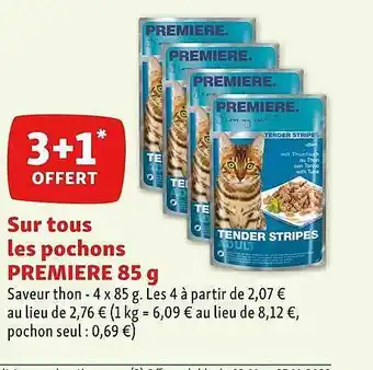 Maxi Zoo Les pochons première 85 g offre