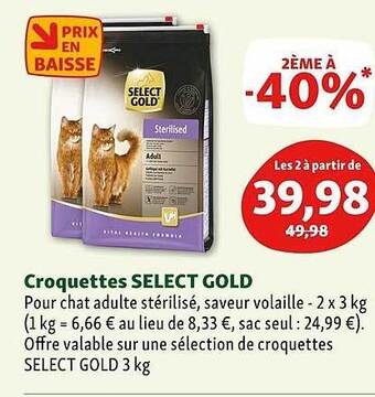 Maxi Zoo Croquettes select gold offre