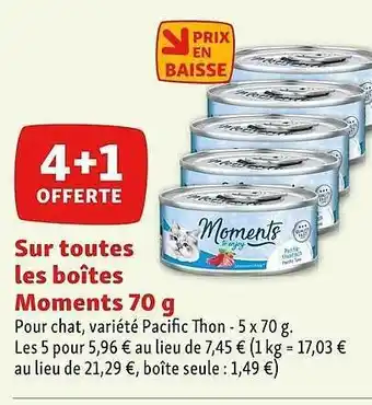 Maxi Zoo Les boîtes moments 70 g offre