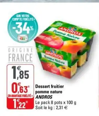 G20 Dessert fruitier pomme nature offre