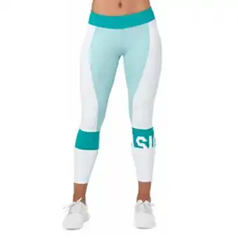Mode- lifestyle femme asics collant 7/8 bleu/blanc femme asics colour block