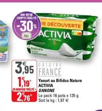 G20 Yaourt au Bifidus Nature offre
