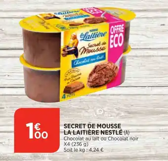 Bi1 Secret De Mousse La Laitiere Nestle offre