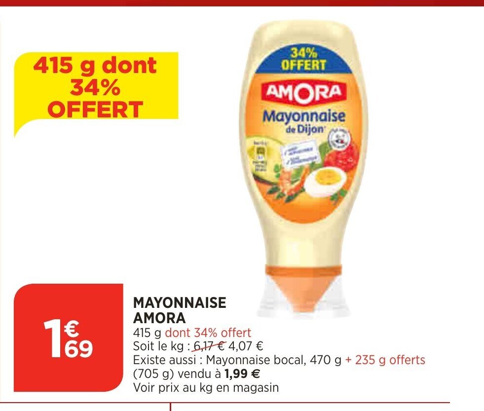 Promo Mayonnaise Amora chez Bi1