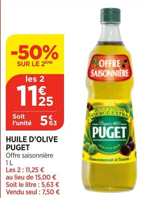 Bi1 Huile D'Olive Puget offre