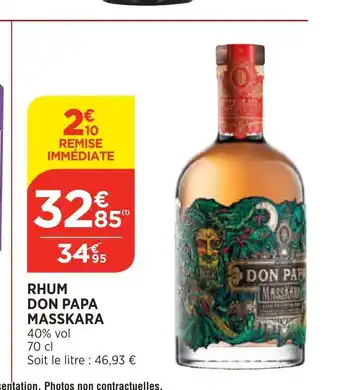Bi1 Rhum Don Papa Masskara offre