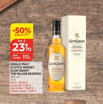 Bi1 Single Malt Scotch Whisky Glen Grant The Major Reserve offre